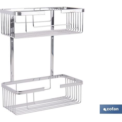 Panier de douche double en acier inoxydable 304 (1/4)