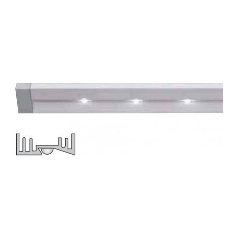 Profilé LED 3W alu longueur 300mm plat 8x25mm eclairage chaud 3600K alim 350mA (non incl) précablé 0.5m SHELF TRAJECTOIRE 492420