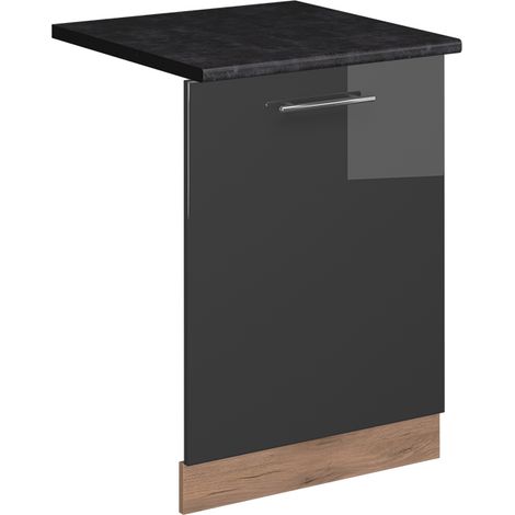 Panel frontal del lavavajillas Fame-Line, Antracita alto brillo, 60 cm , ET Antracita, Vicco (1/5)