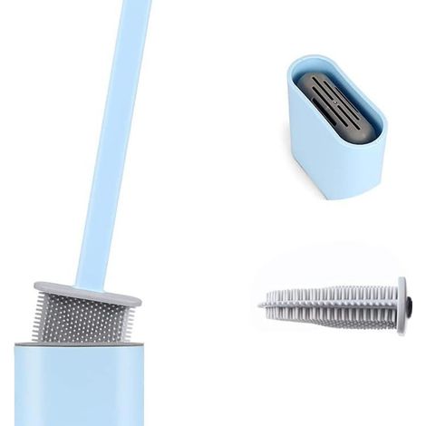 Brosse WC, brosse WC en silicone, support pour brosse WC à séchage rapide-AquaForge (1/5)