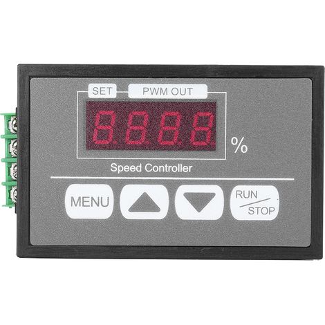 Controlador digital de velocidad con indicador de porcentaje para motores de CC con escobillas de 6V/12V/60V y 0-30A. (1/5)