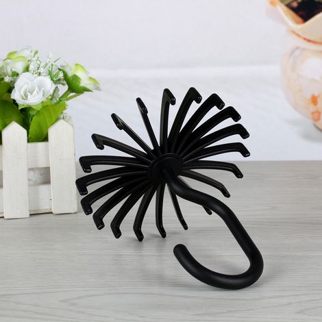 Porte-cravates rotatif réglable avec 20 crochets pour ceintures et écharpes (1/5)
