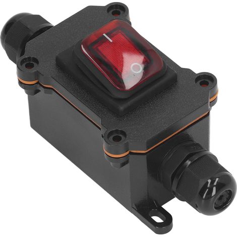 Interrupteur étanche IP65 bouton rouge 4 broches 2 positions pour extérieur (1/5)