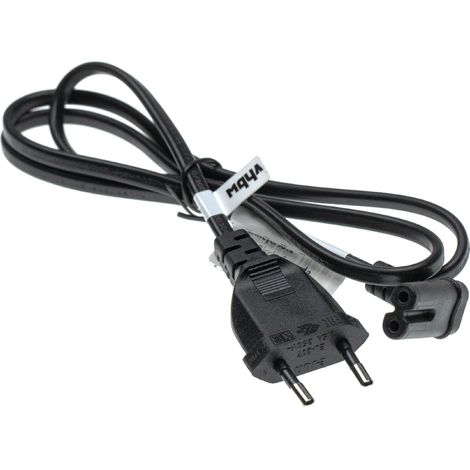 vhbw Netzkabel Schutzkontaktstecker für Kaltgeräte z.B. PC Monitor Computer Drucker - C7 Buchse, 1 m, 90° Gewinkelt