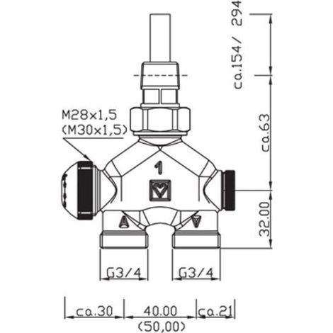 Herz Modèle Changefix Robinet thermostatique angulaire