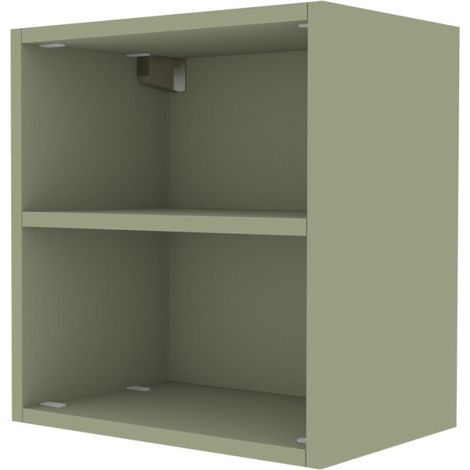 Libreria pensile moderna con anta e schienale - Montaggio rapido cabineo - Salvia