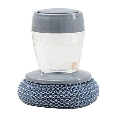 Set mit 2 Seifenspenderbürsten, 9 x 10 cm, multifunktionale Druckreinigungsbürste, integrierter Flüssigkeitsbehälter, Spülbürste aus Stahl - AquaForge (1/5)