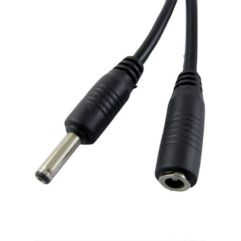 90 cm (3 Fuß) langes DC-Stromverlängerungskabel mit 3,5 mm x 1,35 mm Stecker und Buchse für einen sicheren Kameraanschluss (1/3)