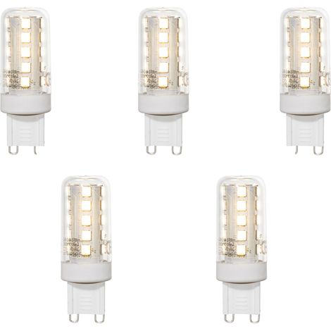 QAZQA Set di 5 lampadine LED G9 trasparenti 2W 370 lm 3000K