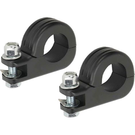Clip de fixation pour pédale de moto en alliage d'aluminium - Noir (2 pièces) (1/4)