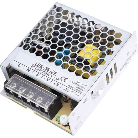 Alimentation à découpage 35W 85-264VAC avec voyant LED, transformateur pour LED 24V, accessoire d'éclairage, LRS-35-24, interrupteur (1/5)