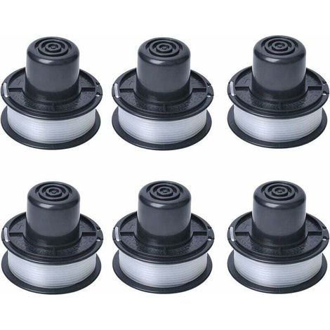 A6226 Spule mit 6 m Faden, kompatibel mit Black & Decker Auf Tipp Rasentrimmern GL250 / GL310 / GL360 / GL360SB, 6er-Packung (1/4)