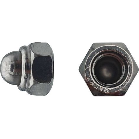 200 Ecrous Borgnes Indésserrables M6 mm - DIN 986 - Inox A2 - D-Work (1/3)