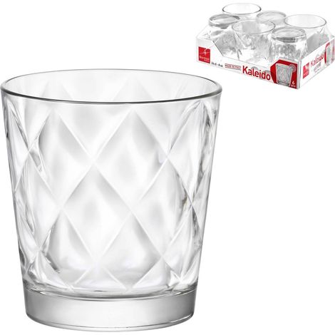 Set 6 Bicchieri acqua da tavola in vetro kaleido 24 cl bormioli
