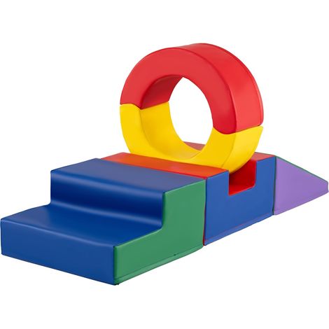 Juego de escalada y gateo suave para niños, 5 piezas, multicolor