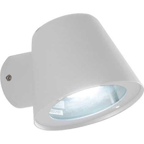 Applique d'extérieur IP44 en aluminium et verre Malta - Blanc (1/2)