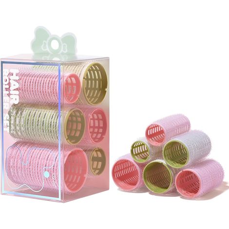 Bigoudis Cheveux, 6 Pièces Self Grip Hair Rollers Set avec 3 Tailles (1/5)