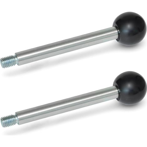 Ganter Norme Éléments GN 310–8 tiges-63 A Poignée Argent, 2 morceaux, argent, GN 310-8-100-A-ZB (1/3)