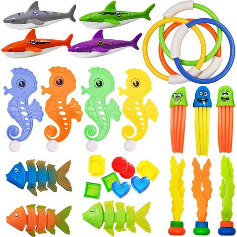29 Pièces Jouets de Plongée pour Piscine Bébé, Jeux Aquatiques pour Enfants (1/5)