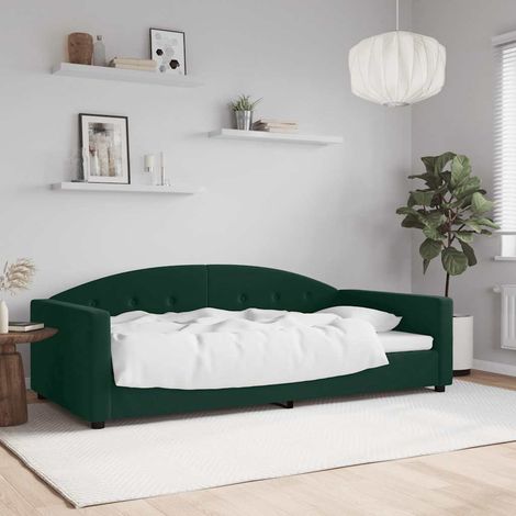 Tagesbett Dunkelgrün 100x200 cm Samt
