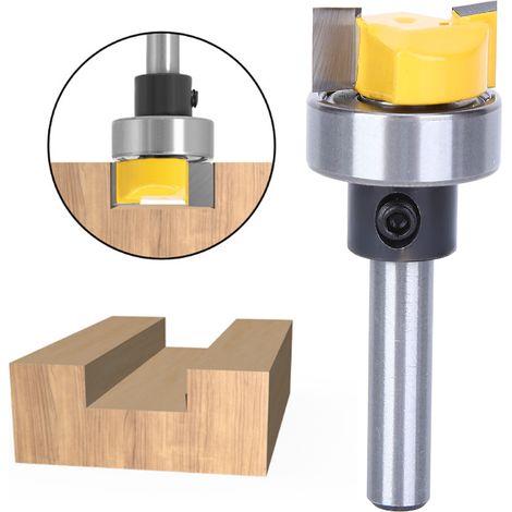 Kugellagerfräser, gerader Fräser, Holzbearbeitungsfräser, Hartmetall-Schneidwerkzeug, 6x3/4x8 (1/5)