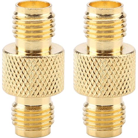 Fafeicy Adaptateur Coaxial Femelle à Femelle, Connecteur de Câble Coaxial 2 Pièces, Rallonge de Câble Coaxial SMA, Adaptateur plaqué Or Femelle à Femelle pour TV, Câbles Coaxiaux