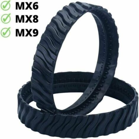 2 chenilles adaptables pour pneus Zodiac MX6 MX8 MX9, Baracuda Robot Nettoyeur de Piscine R0526100 (1/5)