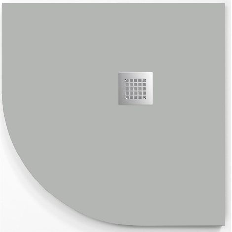 Mineralguss-Duschwanne MADISON CURVE Schieferoptik GRAU 90x90 cm