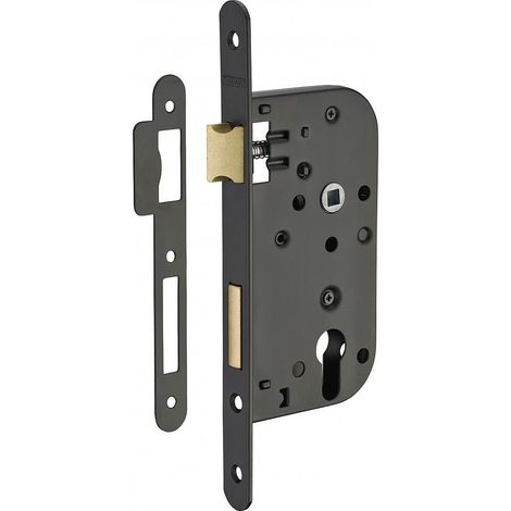 Serratura a cilindro per mobile con asta da 50 mm, estremità rotonda, senza cilindro (1/2)