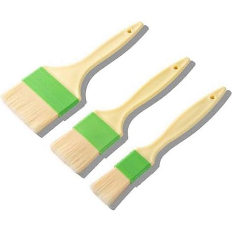 Lot de 3 pièces basting pastry brosse, cuisson brosse lot, grille brosse, alimentaire brosse pour baking, perfect (1/5)