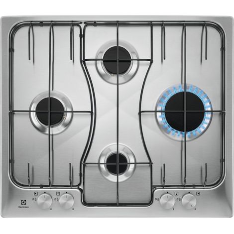 Table de cuisson à gaz CrossCook Electrolux RGG6242LOX en acier inoxydable 60 cm (1/5)