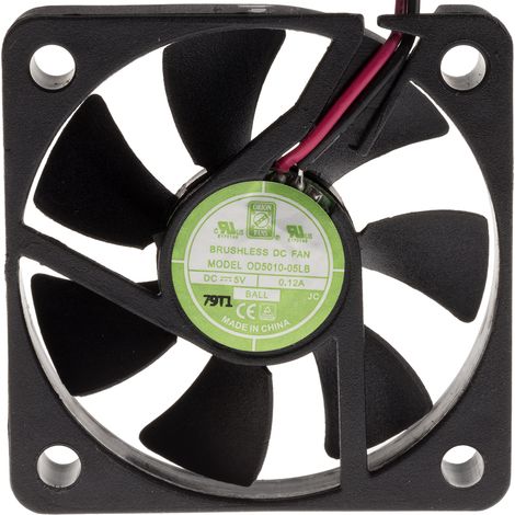Ventilateur axial RS PRO 5 V c.c., 15.3m³/h, 50 x 50 x 10mm, 450mW ( Prix pour 1 )
