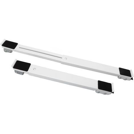 1 Socle à roulettes, Capacité 300 kg, Base extensible, Fer robuste, Pour réfrigérateur et lave-linge (1/5)