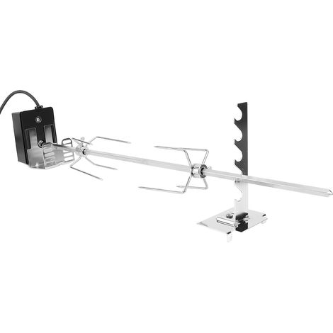 Kit tournebroche barbecue acier inoxydable interrupteur imperméable moteur rotation stable haute charge universel renforcé fiche européenne 220V (1/5)