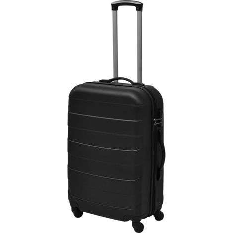 vidaXL Ensemble de valises rigides 3 pcs Noir 45,5/55/66 cm (1/5)