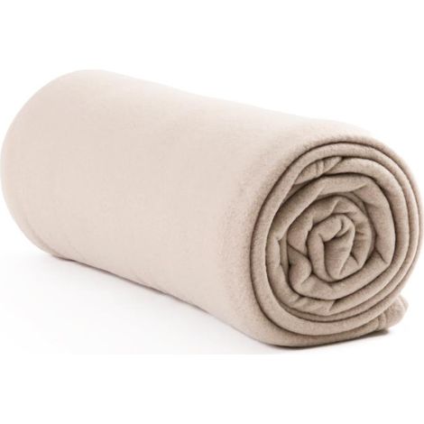 Tagesdecke Decke Kuscheldecke 130x170 cm Polar Fleecedecke Microfaserdecke Sofa Taupe