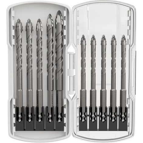 Lot de 10 forets pour carrelage - Pour porcelaine, céramique, carrelage, béton, mur de brique, verre (1/5)