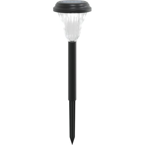 vidaXL Lampes solaires d'allées et piquets de sol 12 pcs blanc (1/5)
