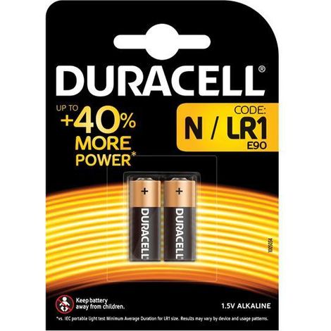 Duracell LR1 Alkaline Electronic Battery Pack of 2 S5739 Non-Rechargeable