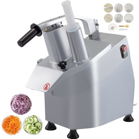 Coupe-légumes électrique JKC-300, 550W, 6 disques de coupe, inox et alliage d'aluminium, robot culinaire polyvalent. (1/5)