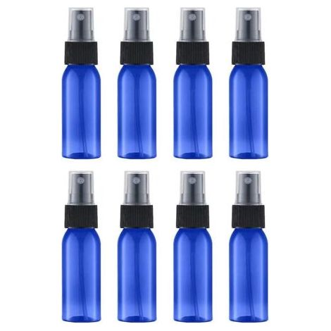 BUNTHAUS Ensemble de 8 flacons pulvérisateurs de 50 ml, pots occultants, flacons distributeurs, récipients en plastique, cosmétiques, pots de stockage (1/5)