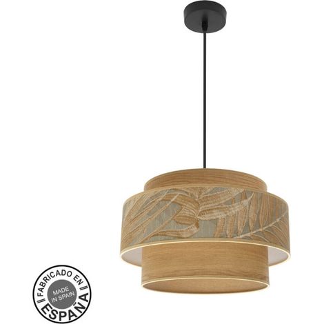Colgante Samoa 1xe27 Negro/camel Regx40d