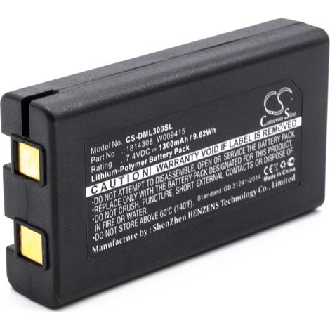 vhbw Battery compatible with Dymo 1982171 Printer Copier Scanner Label Maker (1300 mAh, 7.4 V, Li-polymer) (1/2)
