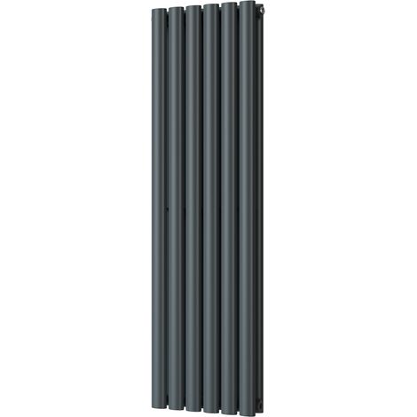 Omeara - Anthracite Vertical Radiator H1200mm x W348mm Double Panel (1/3)