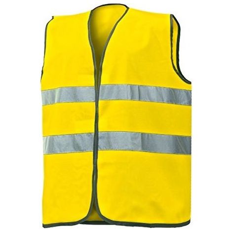 Issaline 01210N-012 Gilet Da Lavoro Rifrangenti Alta Visibilità Giallo T/U