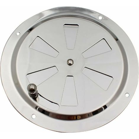 Grille de Ventilation Rond, Ouverture d'aération réglable Évent d'Aération en Acier Inox Entrée et évacuation d'air 125mm (1/5)