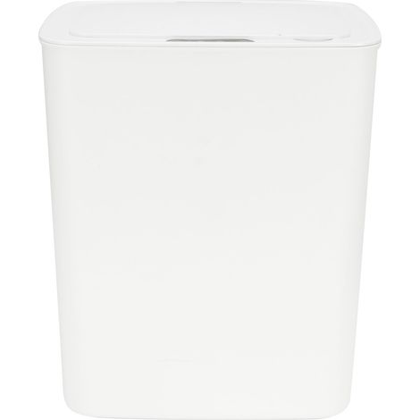 Poubelle automatique à capteur infrarouge 14 L pour la maison, la cuisine et la chambre, blanche (1/5)
