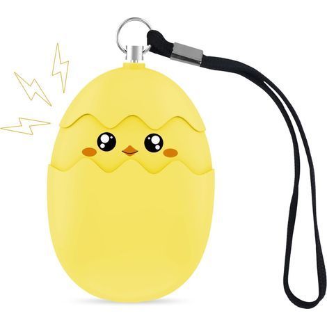 Alarme Personnelle 135dB Anti-Agression - Sirène d'Urgence Avec Lumière LED - Sécurité Pour Femmes, Enfants, Personnes Âgées,Jaune (1/5)