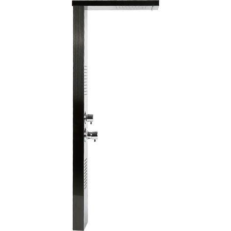 Duschpaneel Duschsäule Wasserfall Regendusche Massage Wasserspar Duschköpfe Handbrausen 15x47x130cm - Schwarz (1/5)