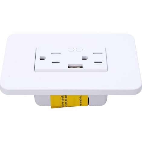 Intelligente WLAN-Wandsteckdose (2,4 GHz), Familienfreigabe, Sprachsteuerung, Timer, 110–125-V-Steckdose, Fernbedienung (1/5)